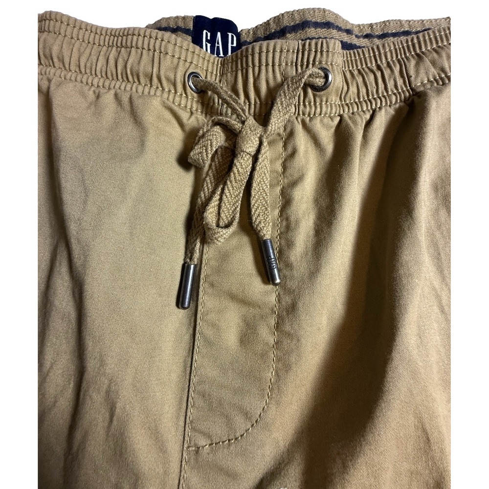 Gap Shorts Men's XXL Khaki Tan Twill Elastic Waist Drawstring Pull On Casual-684 - Picture 2 of 8